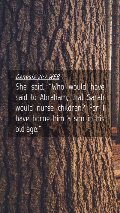 Picture 04 - Genesis 21:7 WEB Mobile Phone Wallpaper - She said, 