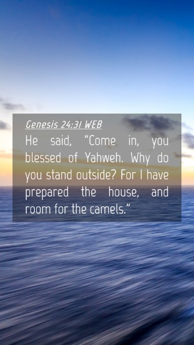 Picture 04 - Genesis 24:31 WEB Mobile Phone Wallpaper - He said, 