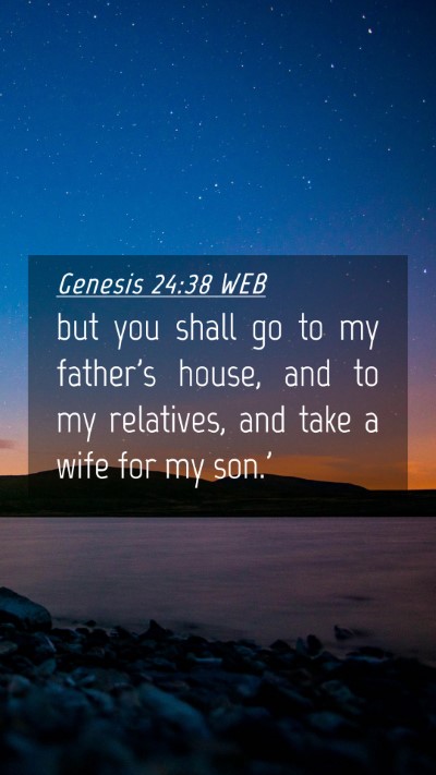 Picture 04 - Genesis 24:38 WEB Mobile Phone Wallpaper - but you shall go to my father's house, and to my - Mobile Bible Verse Wallpaper