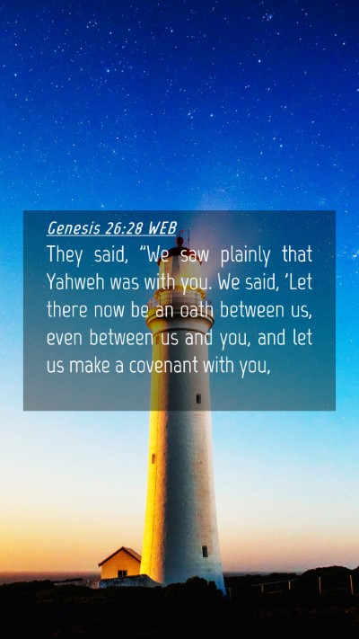 Picture 04 - Genesis 26:28 WEB Mobile Phone Wallpaper - They said, 