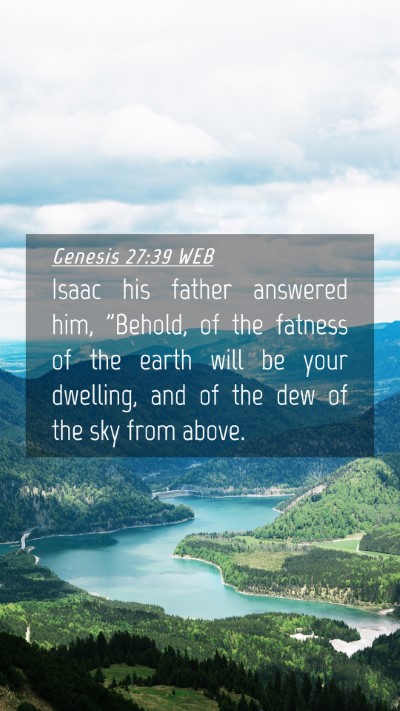 Picture 04 - Genesis 27:39 WEB Mobile Phone Wallpaper - Isaac his father answered him, 