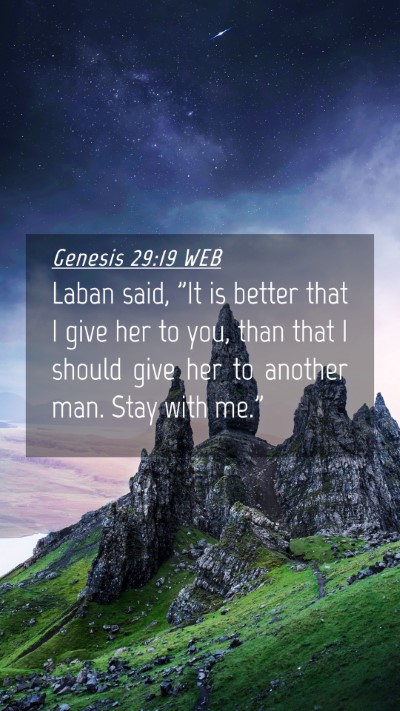 Picture 04 - Genesis 29:19 WEB Mobile Phone Wallpaper - Laban said, 
