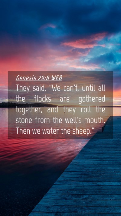 Picture 04 - Genesis 29:8 WEB Mobile Phone Wallpaper - They said, 