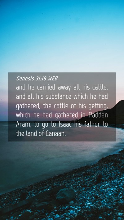 Picture 04 - Genesis 31:18 WEB Mobile Phone Wallpaper - and he carried away all his cattle, and all his - Mobile Bible Verse Wallpaper