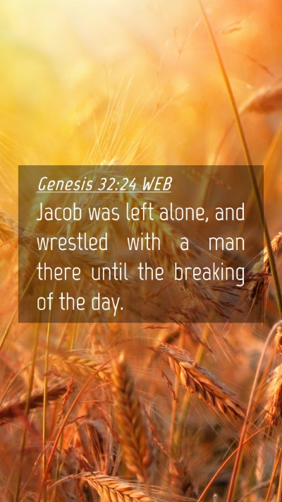 Picture 04 - Genesis 32:24 WEB Mobile Phone Wallpaper - Jacob was left alone, and wrestled with a man - Mobile Bible Verse Wallpaper