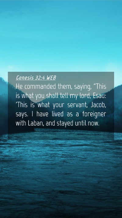Picture 04 - Genesis 32:4 WEB Mobile Phone Wallpaper - He commanded them, saying, 