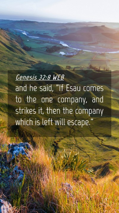 Picture 04 - Genesis 32:8 WEB Mobile Phone Wallpaper - and he said, 