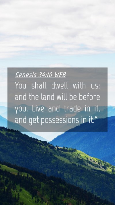 Picture 04 - Genesis 34:10 WEB Mobile Phone Wallpaper - You shall dwell with us: and the land will be - Mobile Bible Verse Wallpaper