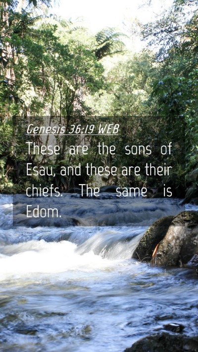 Picture 04 - Genesis 36:19 WEB Mobile Phone Wallpaper - These are the sons of Esau, and these are their - Mobile Bible Verse Wallpaper