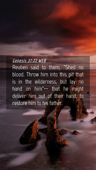Picture 04 - Genesis 37:22 WEB Mobile Phone Wallpaper - Reuben said to them, 