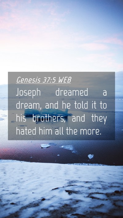 Picture 04 - Genesis 37:5 WEB Mobile Phone Wallpaper - Joseph dreamed a dream, and he told it to his - Mobile Bible Verse Wallpaper