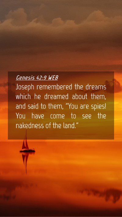 Picture 04 - Genesis 42:9 WEB Mobile Phone Wallpaper - Joseph remembered the dreams which he dreamed - Mobile Bible Verse Wallpaper