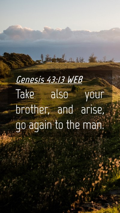 Picture 04 - Genesis 43:13 WEB Mobile Phone Wallpaper - Take also your brother, and arise, go again to - Mobile Bible Verse Wallpaper