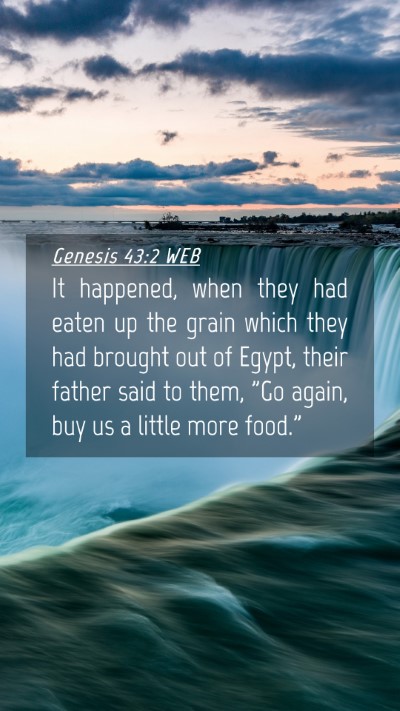 Picture 04 - Genesis 43:2 WEB Mobile Phone Wallpaper - It happened, when they had eaten up the grain - Mobile Bible Verse Wallpaper