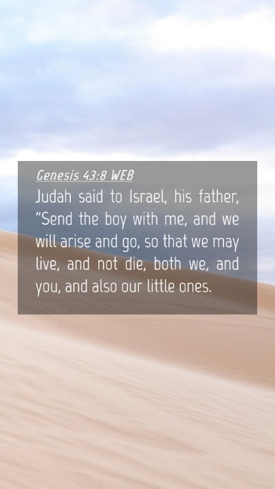 Picture 04 - Genesis 43:8 WEB Mobile Phone Wallpaper - Judah said to Israel, his father, 
