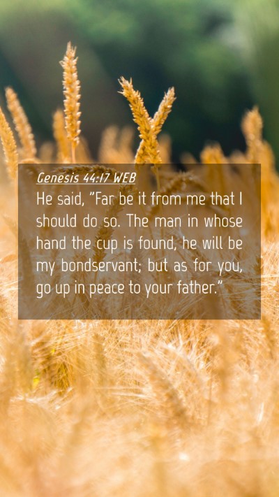 Picture 04 - Genesis 44:17 WEB Mobile Phone Wallpaper - He said, 