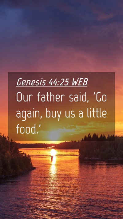 Picture 04 - Genesis 44:25 WEB Mobile Phone Wallpaper - Our father said, 'Go again, buy us a little - Mobile Bible Verse Wallpaper