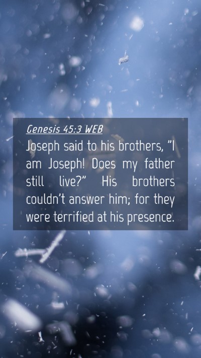 Picture 04 - Genesis 45:3 WEB Mobile Phone Wallpaper - Joseph said to his brothers, 