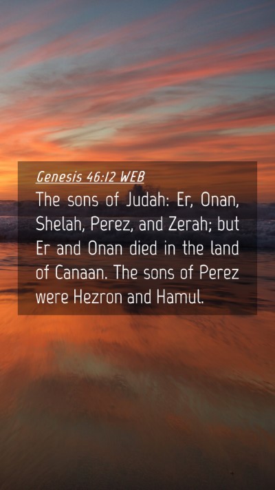 Picture 04 - Genesis 46:12 WEB Mobile Phone Wallpaper - The sons of Judah: Er, Onan, Shelah, Perez, and - Mobile Bible Verse Wallpaper