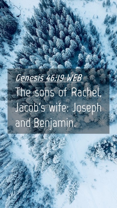 Picture 04 - Genesis 46:19 WEB Mobile Phone Wallpaper - The sons of Rachel, Jacob's wife: Joseph and - Mobile Bible Verse Wallpaper