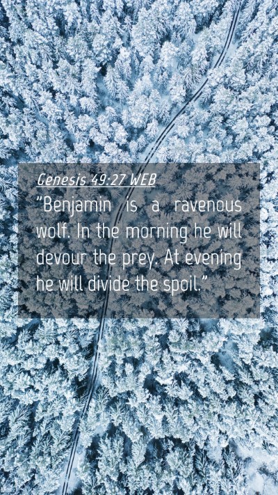 Picture 04 - Genesis 49:27 WEB Mobile Phone Wallpaper - 