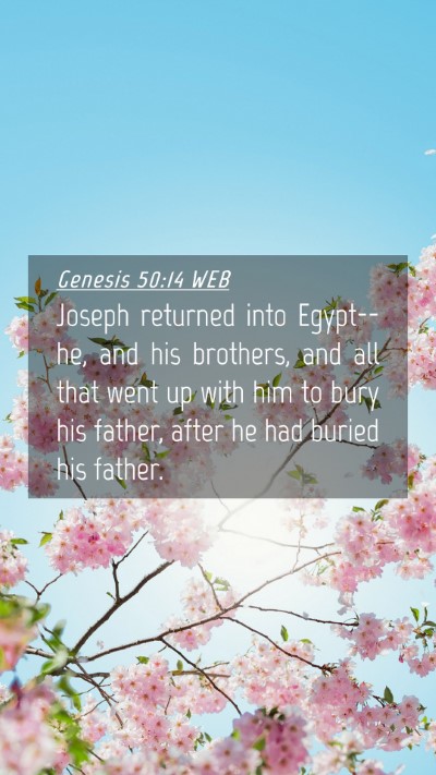 Picture 04 - Genesis 50:14 WEB Mobile Phone Wallpaper - Joseph returned into Egypt--he, and his brothers, - Mobile Bible Verse Wallpaper