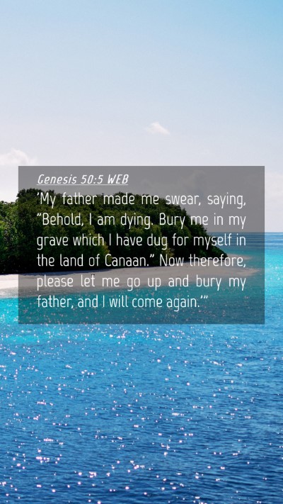 Picture 04 - Genesis 50:5 WEB Mobile Phone Wallpaper - 'My father made me swear, saying, 
