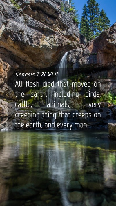 Picture 04 - Genesis 7:21 WEB Mobile Phone Wallpaper - All flesh died that moved on the earth, including - Mobile Bible Verse Wallpaper