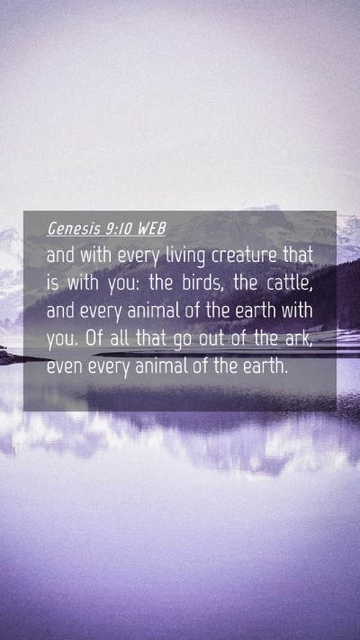 Picture 04 - Genesis 9:10 WEB Mobile Phone Wallpaper - and with every living creature that is with you: - Mobile Bible Verse Wallpaper