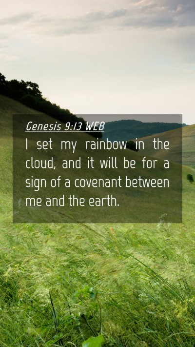 Picture 04 - Genesis 9:13 WEB Mobile Phone Wallpaper - I set my rainbow in the cloud, and it will be for - Mobile Bible Verse Wallpaper