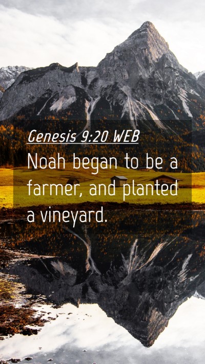 Picture 04 - Genesis 9:20 WEB Mobile Phone Wallpaper - Noah began to be a farmer, and planted a - Mobile Bible Verse Wallpaper