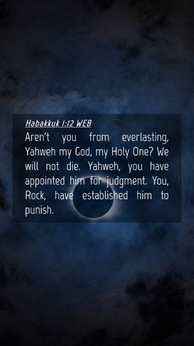 Picture 04 - Habakkuk 1:12 WEB Mobile Phone Wallpaper - Aren't you from everlasting, Yahweh my God, my - Mobile Bible Verse Wallpaper