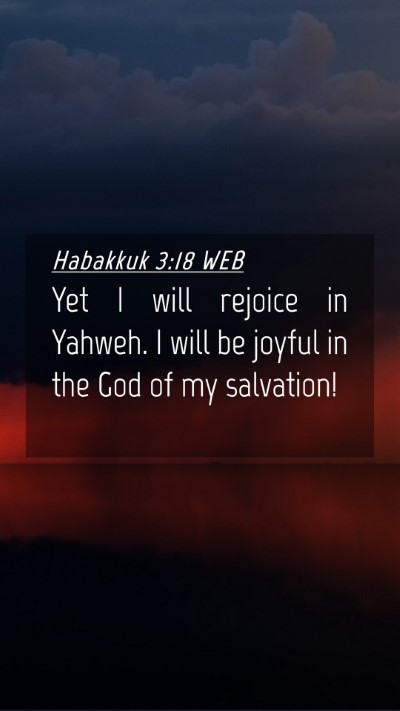 Picture 04 - Habakkuk 3:18 WEB Mobile Phone Wallpaper - Yet I will rejoice in Yahweh. I will be joyful in - Mobile Bible Verse Wallpaper