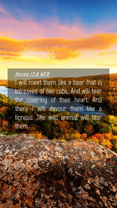Picture 04 - Hosea 13:8 WEB Mobile Phone Wallpaper - I will meet them like a bear that is bereaved of - Mobile Bible Verse Wallpaper