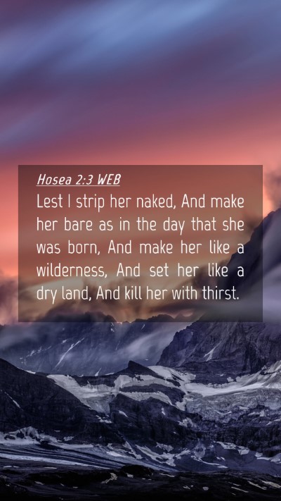 Picture 04 - Hosea 2:3 WEB Mobile Phone Wallpaper - Lest I strip her naked, And make her bare as in - Mobile Bible Verse Wallpaper