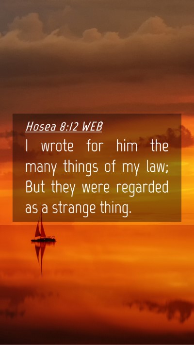 Picture 04 - Hosea 8:12 WEB Mobile Phone Wallpaper - I wrote for him the many things of my law; But - Mobile Bible Verse Wallpaper