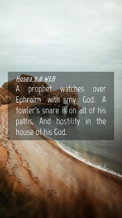 Picture 04 - Hosea 9:8 WEB Mobile Phone Wallpaper - A prophet watches over Ephraim with my God. A - Mobile Bible Verse Wallpaper