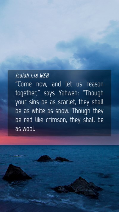 Picture 04 - Isaiah 1:18 WEB Mobile Phone Wallpaper - 