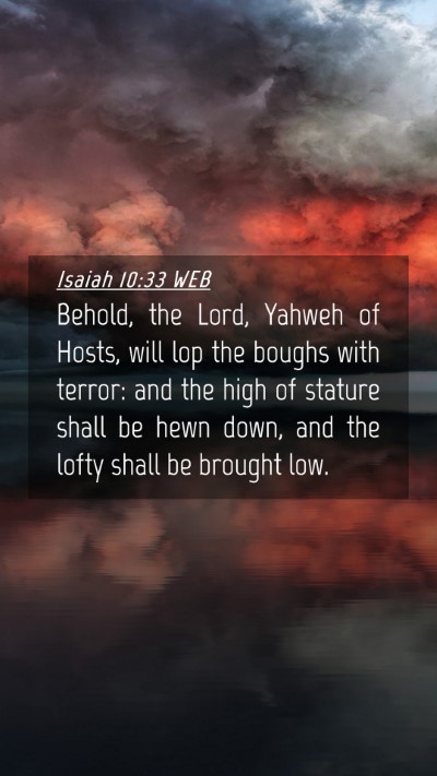 Picture 04 - Isaiah 10:33 WEB Mobile Phone Wallpaper - Behold, the Lord, Yahweh of Hosts, will lop the - Mobile Bible Verse Wallpaper