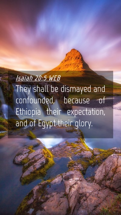 Picture 04 - Isaiah 20:5 WEB Mobile Phone Wallpaper - They shall be dismayed and confounded, because of - Mobile Bible Verse Wallpaper
