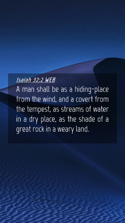 Picture 04 - Isaiah 32:2 WEB Mobile Phone Wallpaper - A man shall be as a hiding-place from the wind, - Mobile Bible Verse Wallpaper