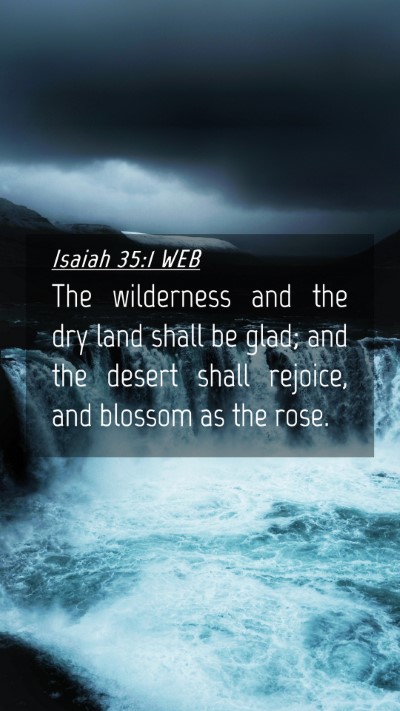 Picture 04 - Isaiah 35:1 WEB Mobile Phone Wallpaper - The wilderness and the dry land shall be glad; - Mobile Bible Verse Wallpaper