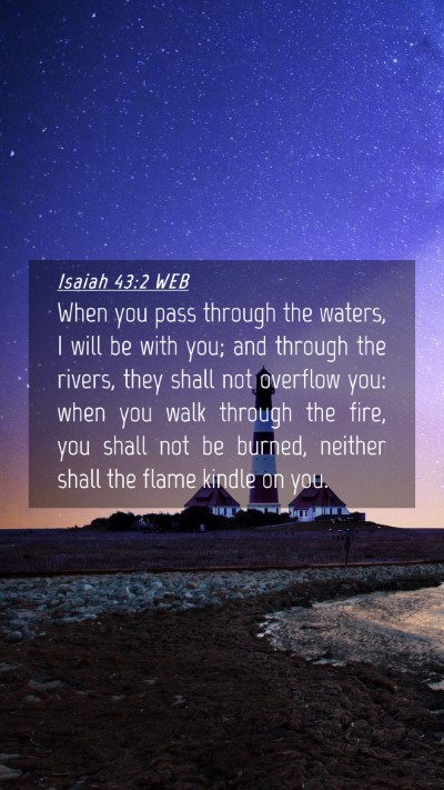 Picture 04 - Isaiah 43:2 WEB Mobile Phone Wallpaper - When you pass through the waters, I will be with - Mobile Bible Verse Wallpaper