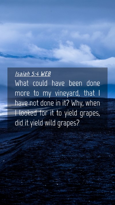 Picture 04 - Isaiah 5:4 WEB Mobile Phone Wallpaper - What could have been done more to my vineyard, - Mobile Bible Verse Wallpaper