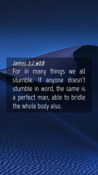 Picture 04 - James 3:2 WEB Mobile Phone Wallpaper - For in many things we all stumble. If anyone - Mobile Bible Verse Wallpaper