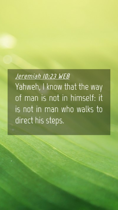 Picture 04 - Jeremiah 10:23 WEB Mobile Phone Wallpaper - Yahweh, I know that the way of man is not in - Mobile Bible Verse Wallpaper