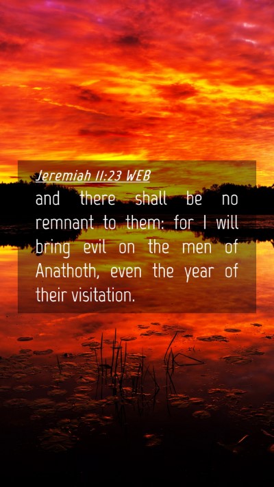 Picture 04 - Jeremiah 11:23 WEB Mobile Phone Wallpaper - and there shall be no remnant to them: for I will - Mobile Bible Verse Wallpaper