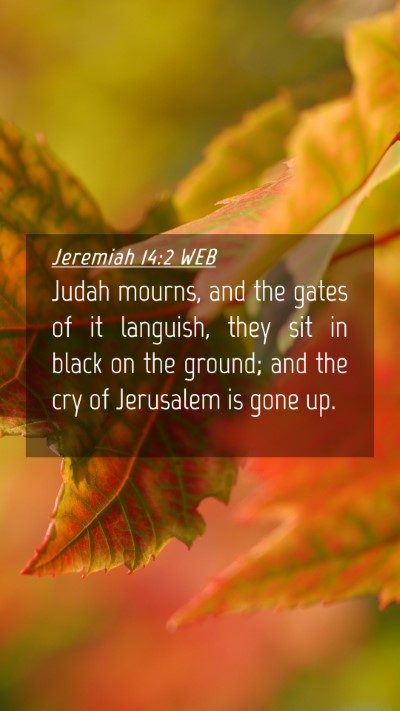 Picture 04 - Jeremiah 14:2 WEB Mobile Phone Wallpaper - Judah mourns, and the gates of it languish, they - Mobile Bible Verse Wallpaper