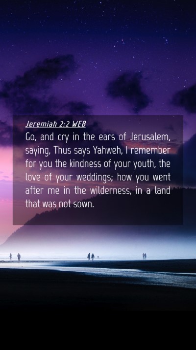 Picture 04 - Jeremiah 2:2 WEB Mobile Phone Wallpaper - Go, and cry in the ears of Jerusalem, saying, - Mobile Bible Verse Wallpaper