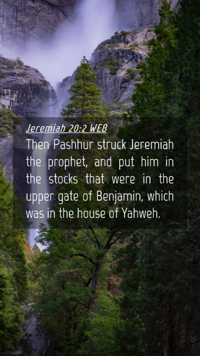Picture 04 - Jeremiah 20:2 WEB Mobile Phone Wallpaper - Then Pashhur struck Jeremiah the prophet, and put - Mobile Bible Verse Wallpaper